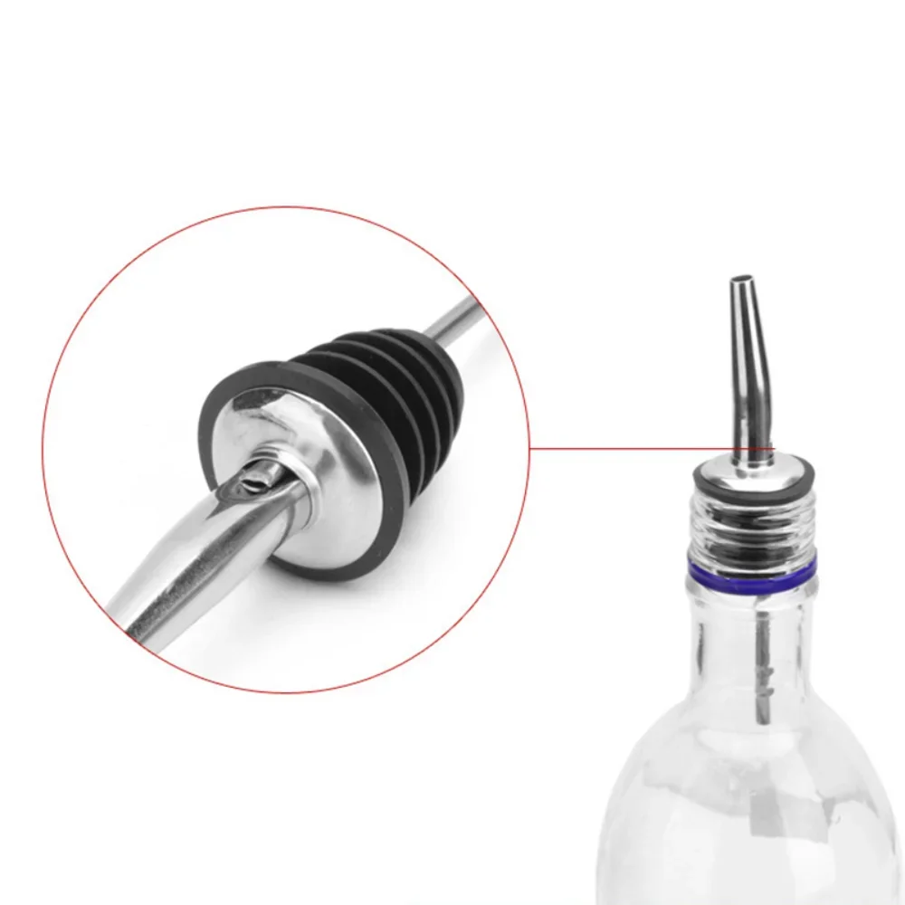 Whiskey Wine Bottle Stainless Steel Pourer Lid Spout Stopper Dispenser Bartending Kitchen Tool Bar Accessories