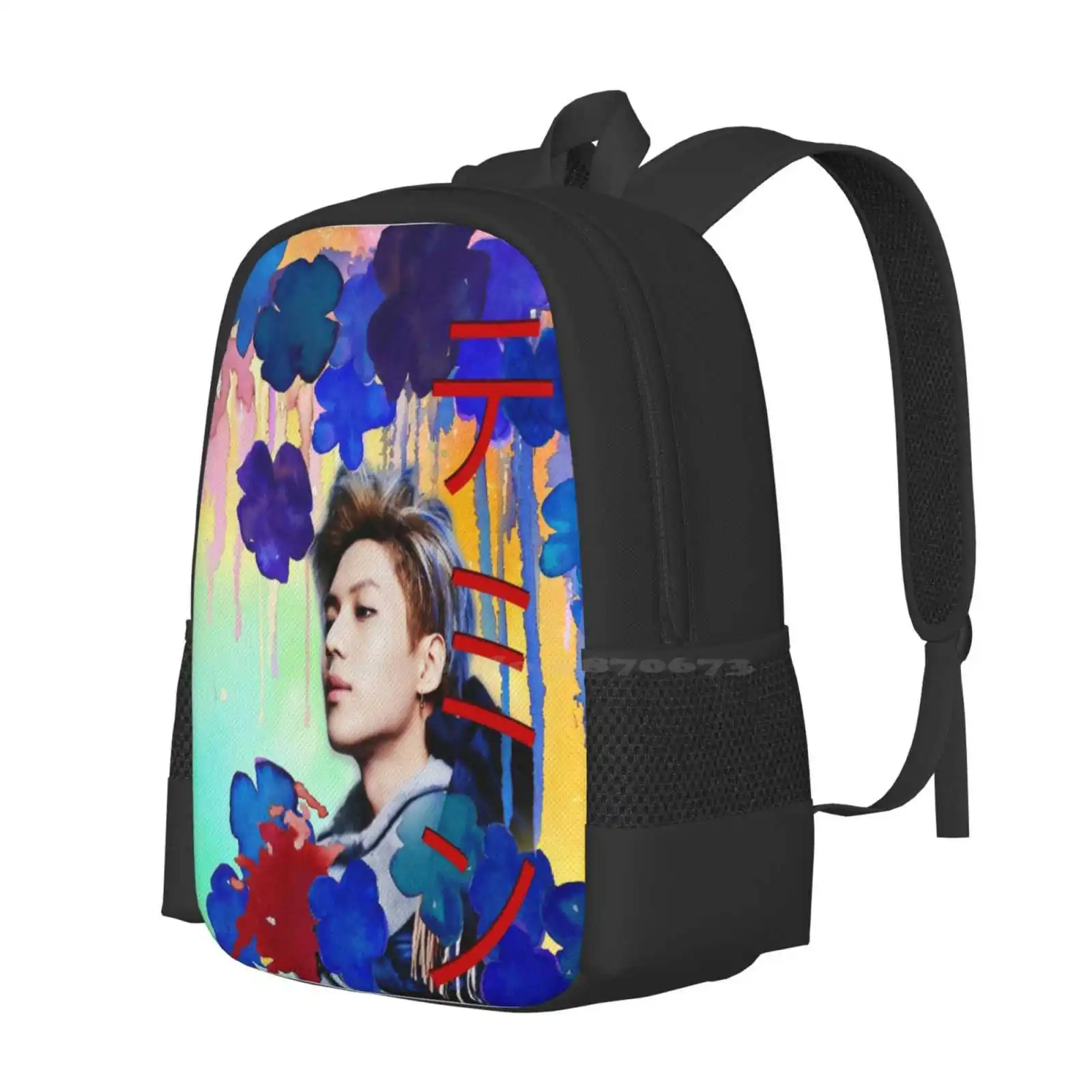 Princ Taemin Hot Sale Schoolbag Backpack Fashion Bags Lee Taemin Kpop Maknae Cool Japan Jpop Shinee Taemin Watercolor Flame Of