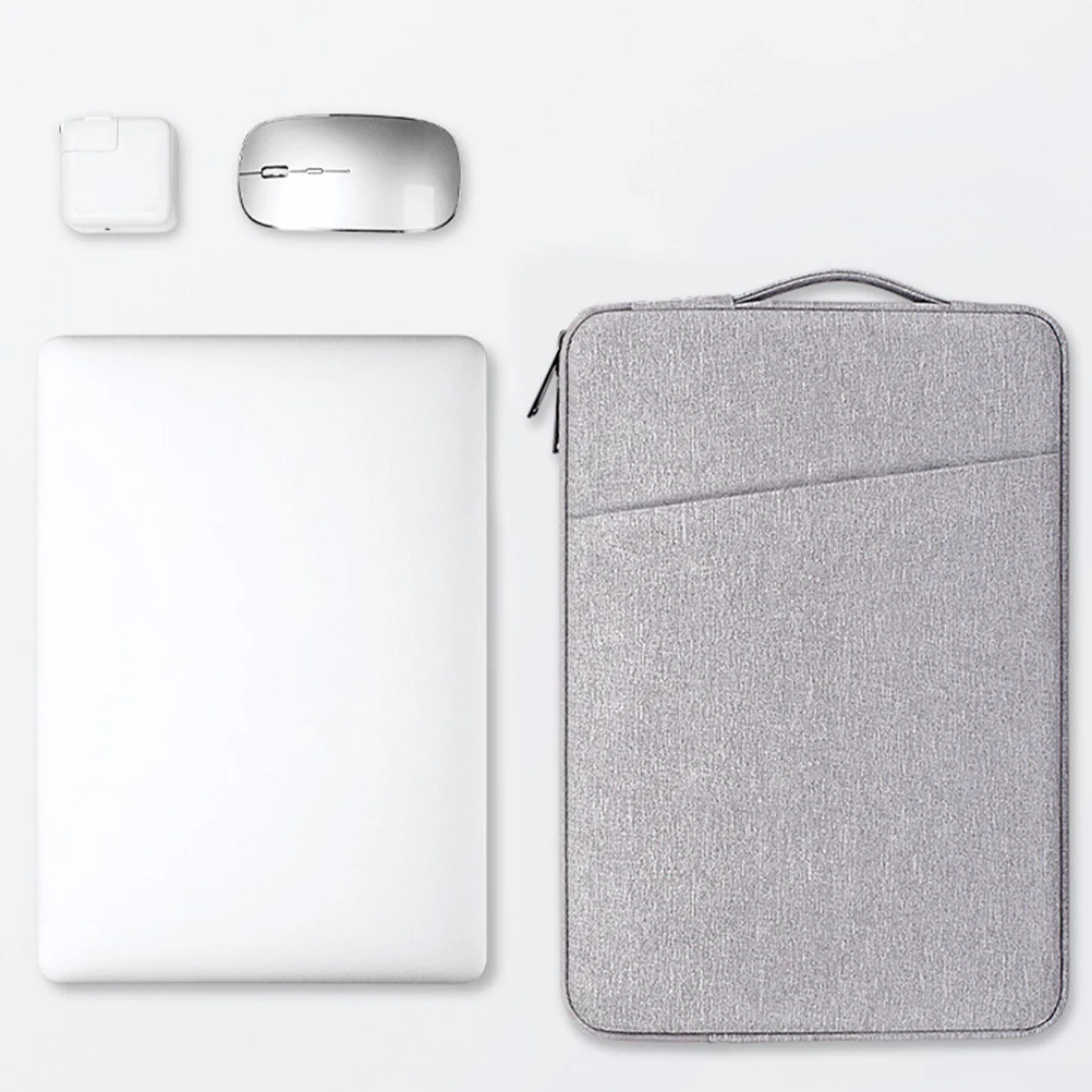 

Laptop Computer Bag Case Tablet Protective Sleeve Storage Pouch Light Grey Notebook Cover Woman