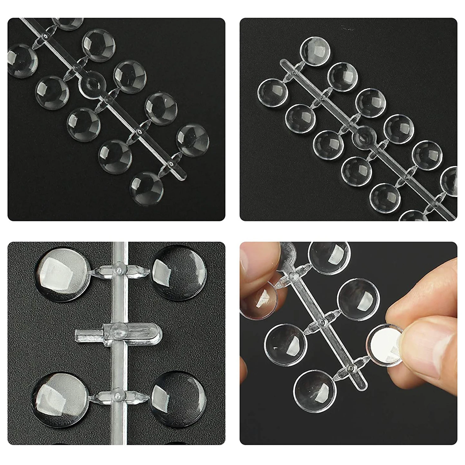 120 Pcs Round False Nail Display Tips Fake Nail Color Chart Nail Swatch Sticks with Adhesive Sticker