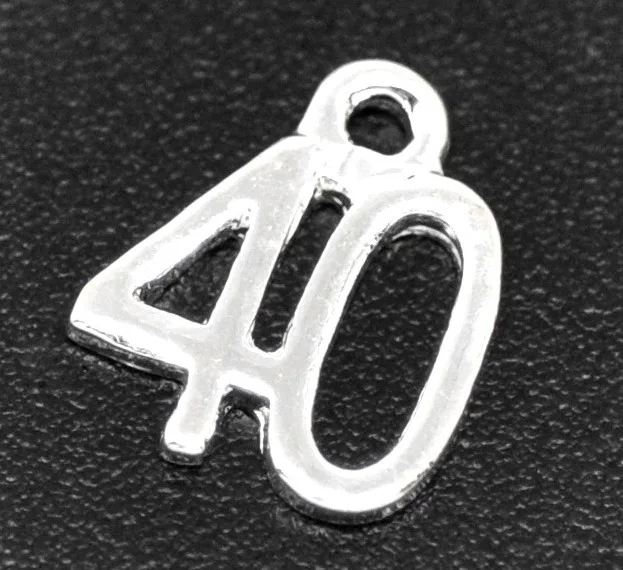 College Jewelry Charms Number Antique Silver Color Message \