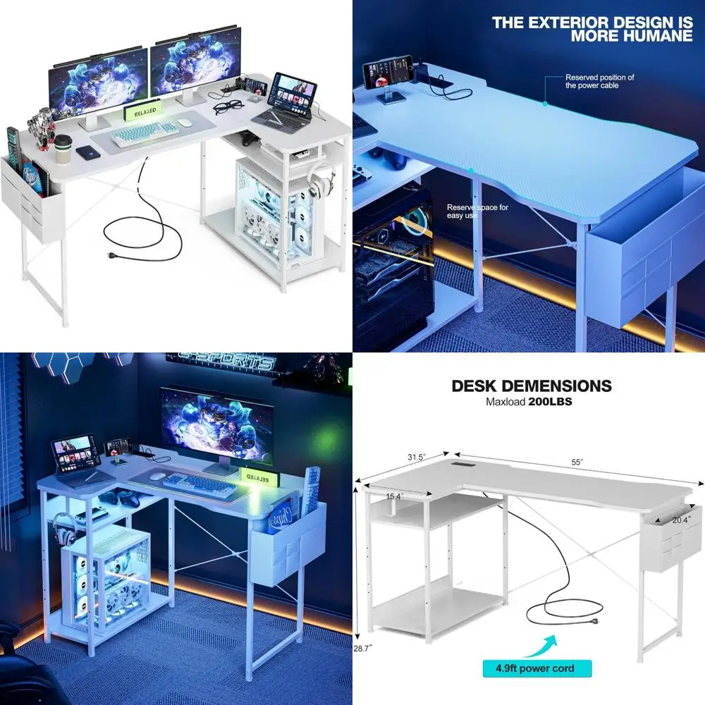 L-Shaped 55 Inch Ga… - image