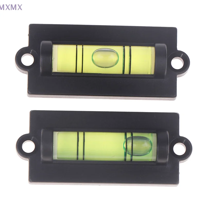 1/4Pcs Magnet Plastic Level Indicator Mini Bubble Leveler For Photo Frame Desk Daily Leveling Analysis Instruments