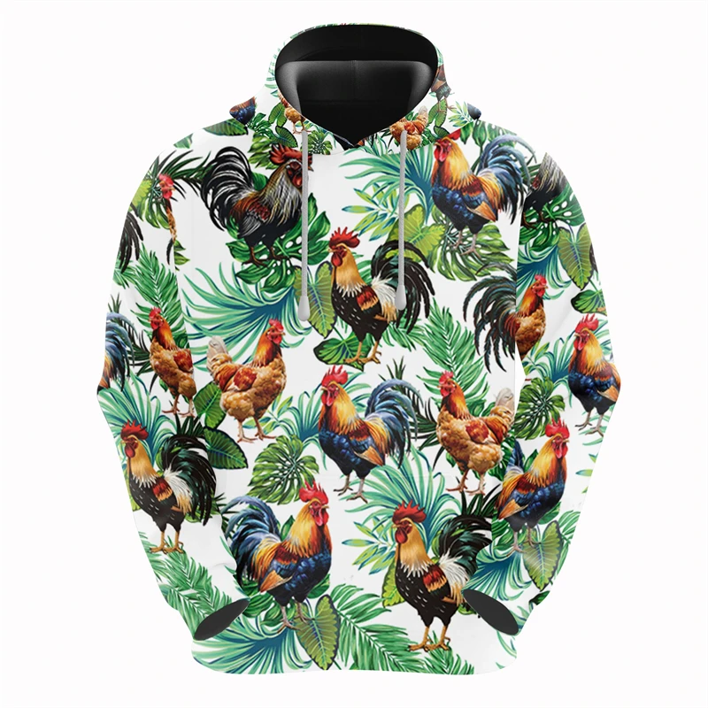 Autumn Funny Chicken 3D Print Hoodies Men Women Fashion New Casual Sweatshirts Rooster Hoodie Pullovers Tracksuit Clothing Hoody