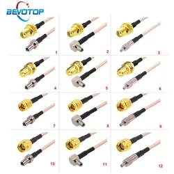 2PCS/LOT RP-SMA / SMA to TS9 Male / Female Connector RG316 Cable SMA to TS9 Extension Pigtail for Huawei 3G Modem Router