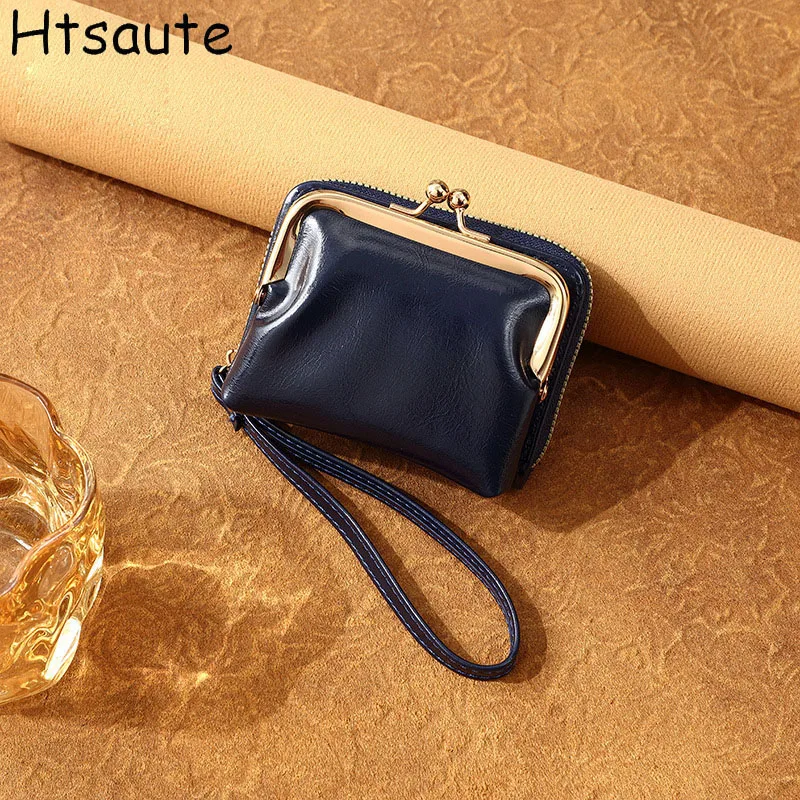 

Women Hasp Fashion Classic Retro Men's and Women's Universal Wallet Solid Color Portable Card Holder Bag Zero Wallet Wallets