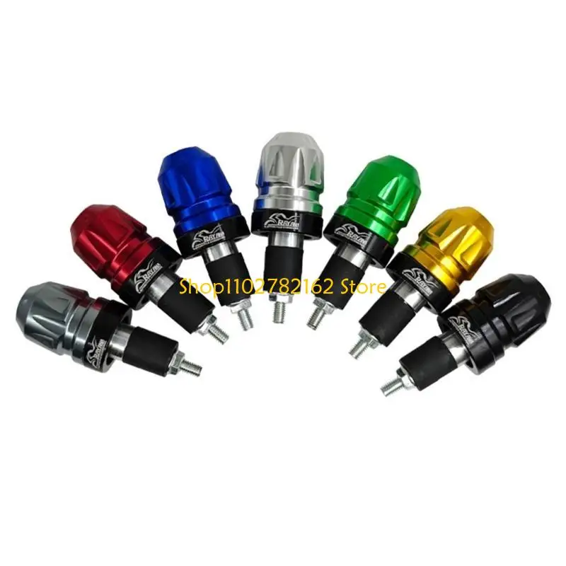 

547B 2PCS Motorcycle Handlebar End Plugs Stoppers Caps, 7/8" 22mm, High Strength Aluminum Suitable for Dirt Bike Secure Grip