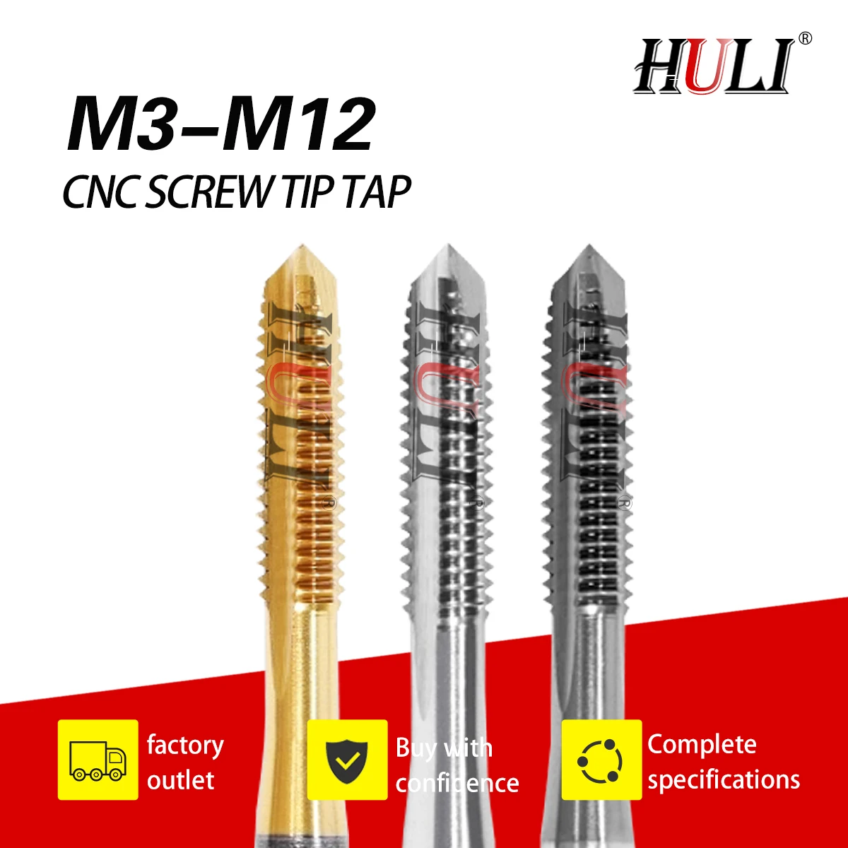 

Наконечник токарного станка с ЧПУ Улитка с цифровым управлением Наконечник улитки M3/M4/M5/M6/M8/M10/M12 TiPSпрямая канавка Сверло для специального назначения