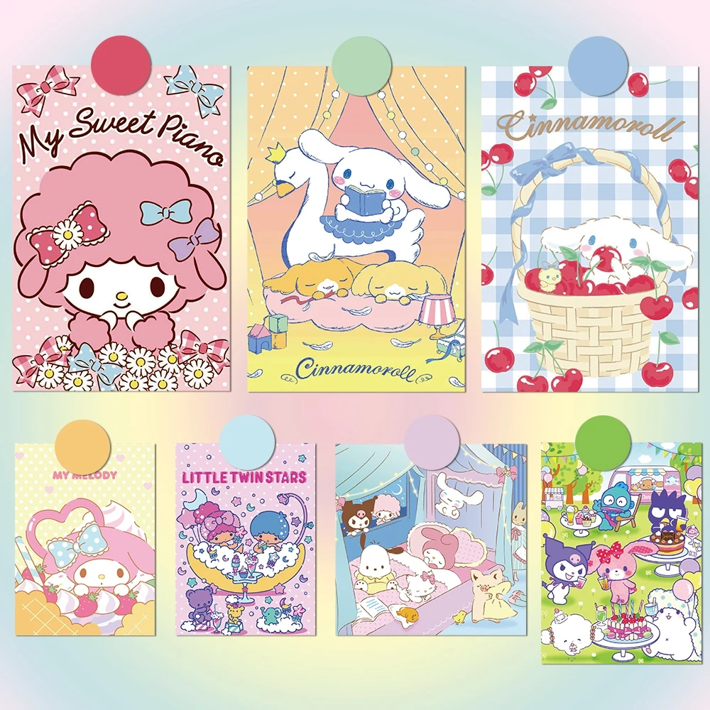 20pcs Sanrio Cartoon Hello Kitty My Melody Kuromi Little Twin Star Wall Collage Cards Cute Print Kit Room Decor for Girls Wall