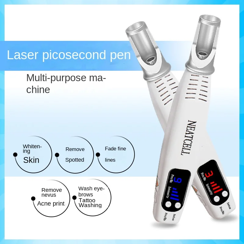 Red Blue Light Beauty Instrument Laser Picosecond Pen Eyebrow Washing Tattoo Washing Red Blue Light Handheld Beauty Instrument