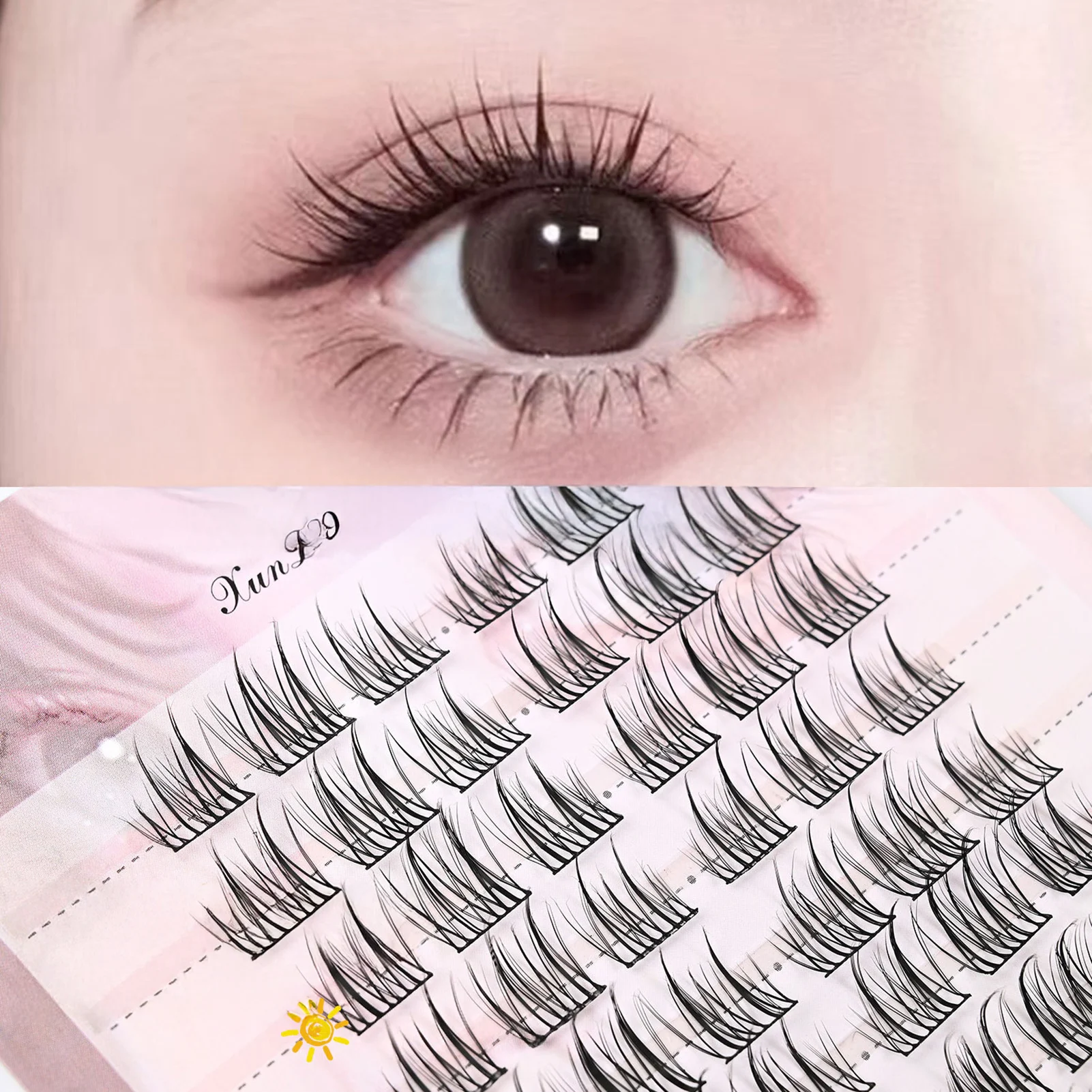 30 Reihen 3D Wispy Fluffy Fake Wimpern Cluster Diy Lash Extension Beauty Natural Look Augen-Make-up Super High Capacity Wimpernbuch – Detail 3