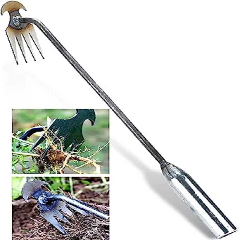 

New Weeding Artifact Uprooting Weeding Tool Manganese Steel Garden Weeder Loose Soil Hand Weeding Removal Puller Gardening Tools