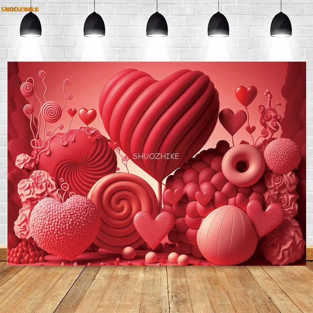 3d vermelho amor coração fotografia pano de fundo feliz dia dos namorados casamento festa de aniversário decoração chá de panela fundo estúdio foto