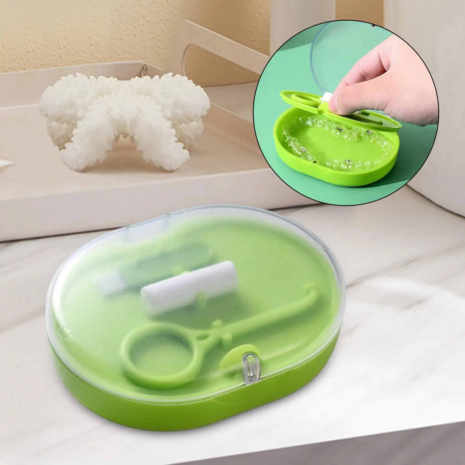 Portable Retainer Case Mouth Guard Aligner Dentures Storage Boxes for Office