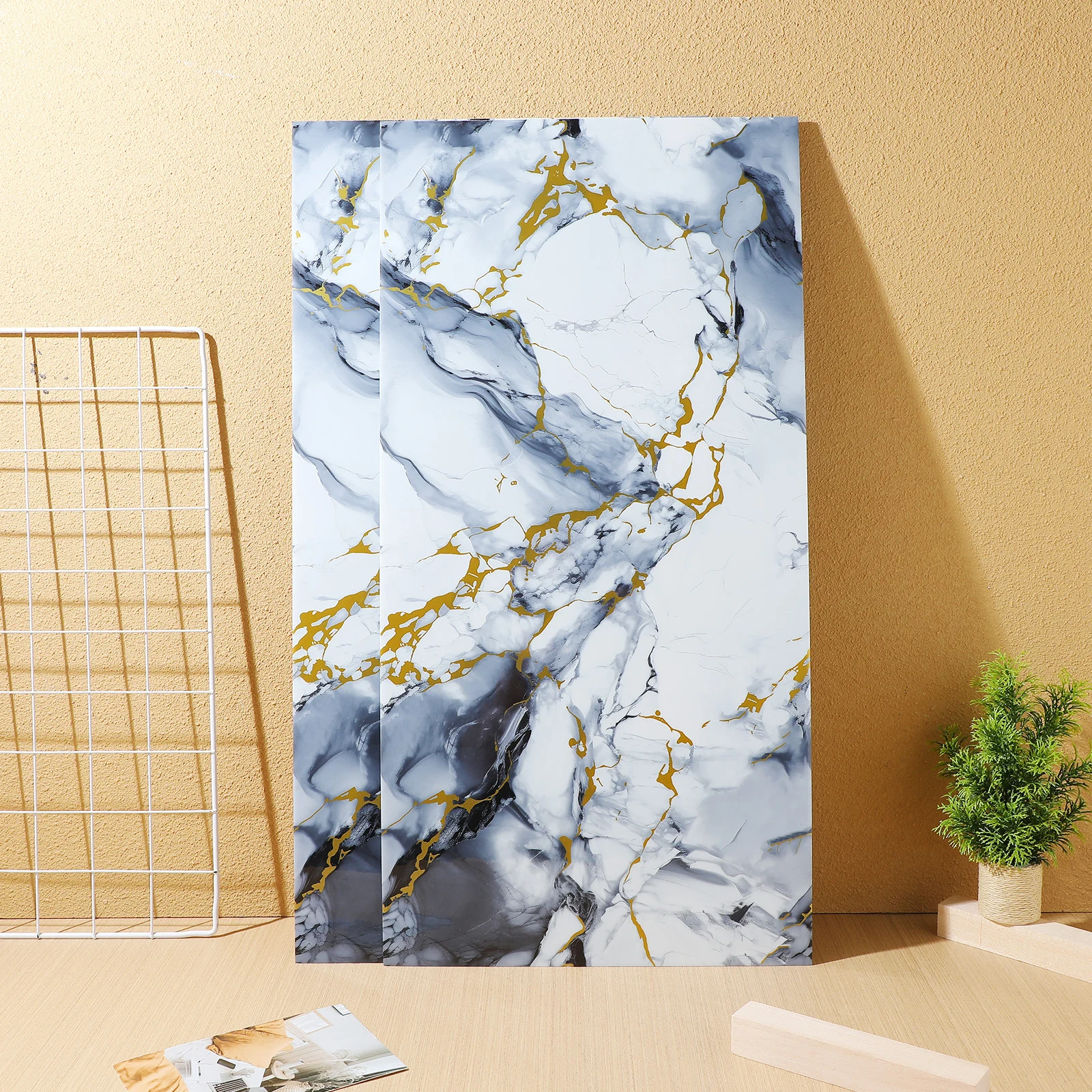 20 Pack Self Adhesive Marble Effect Wall Stickers