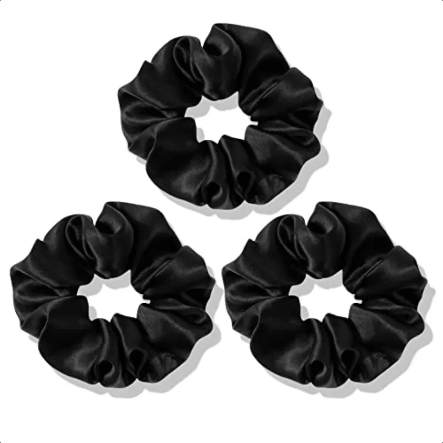 

100 Mulberry SilkScrunchies for Hair Sleep Women Grils Silk Hair Ties for Frizz Breakage Curly Hair No Damage Elastics Ponytail