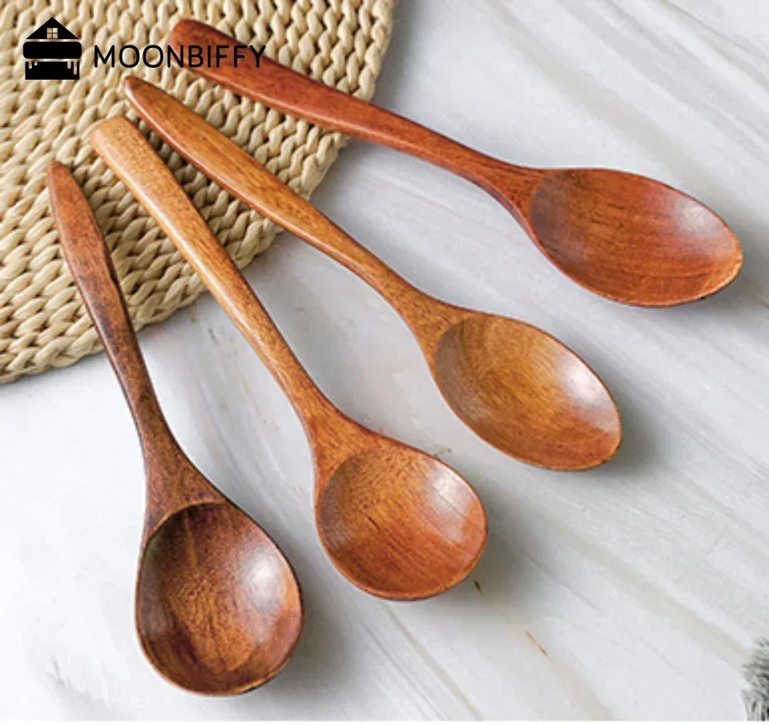 Wooden Spoon Bamboo Kitchen Cooking Utensil Tool Soup Teaspoon Catering for Kicthen Wooden Spoon Bamboo Spoon Dinner Spoon