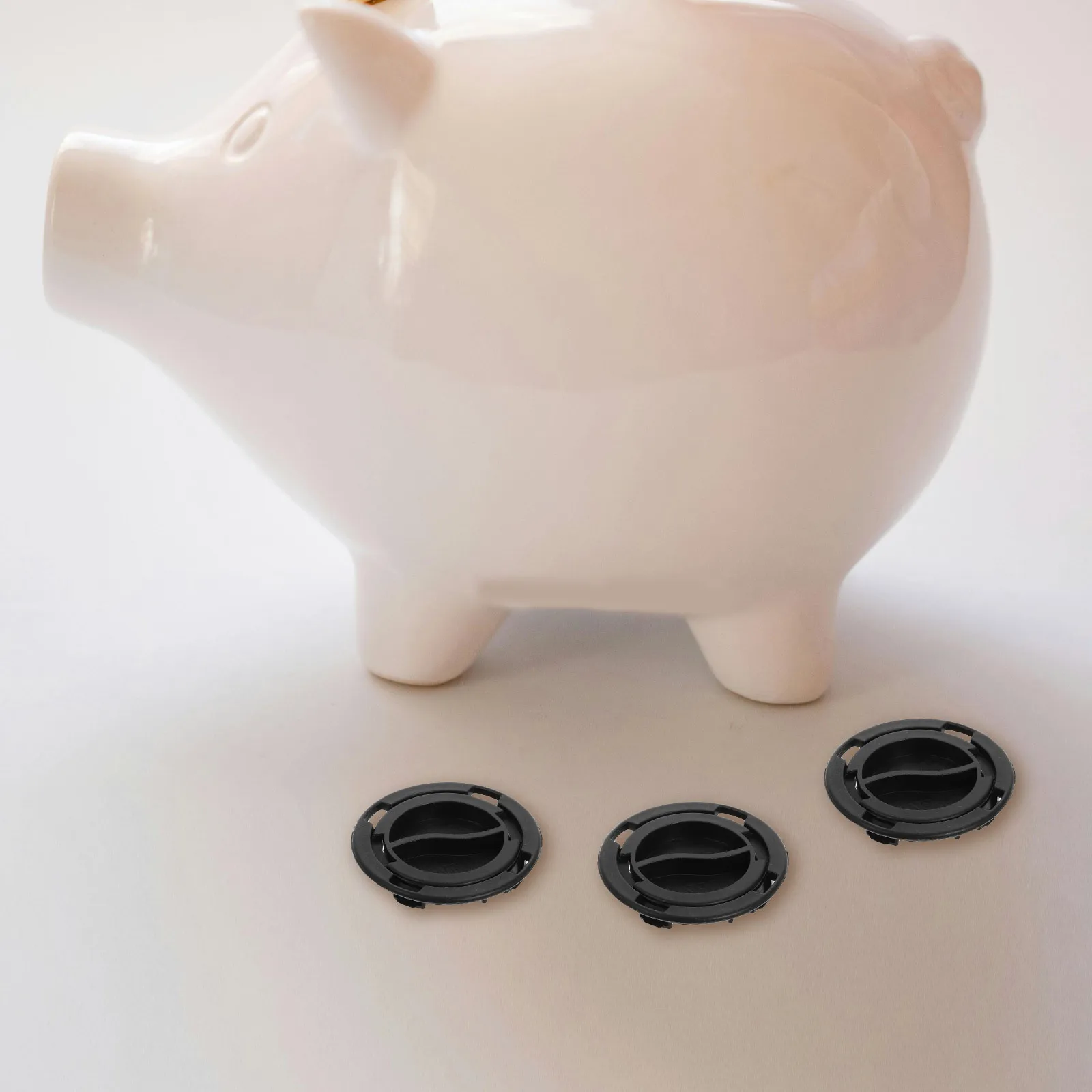 

20Pcs Plastic Piggy Bank Bottom Closure Round Caps Stops Replacement Snap Plug Seal for Money Saving Jar Box Bank