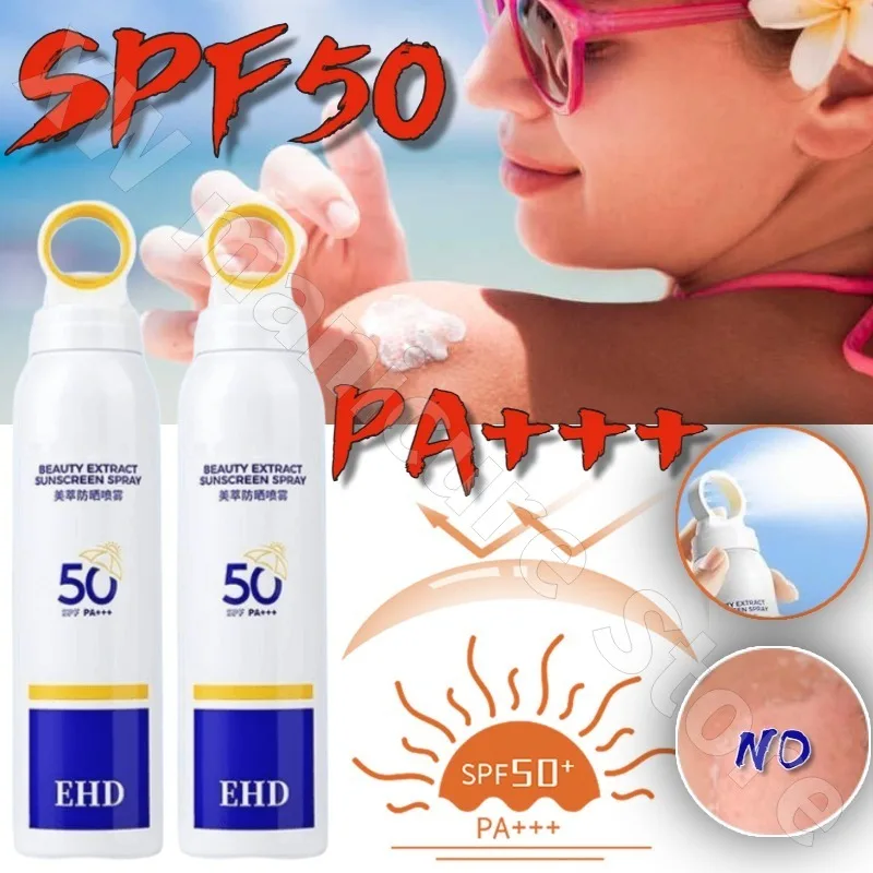 

EHD Sunscreen Spray SPF50 High Power Face and Whole Body Refreshing Isolation Waterproof Sweatproof Sunscreen Korean Sunscreen