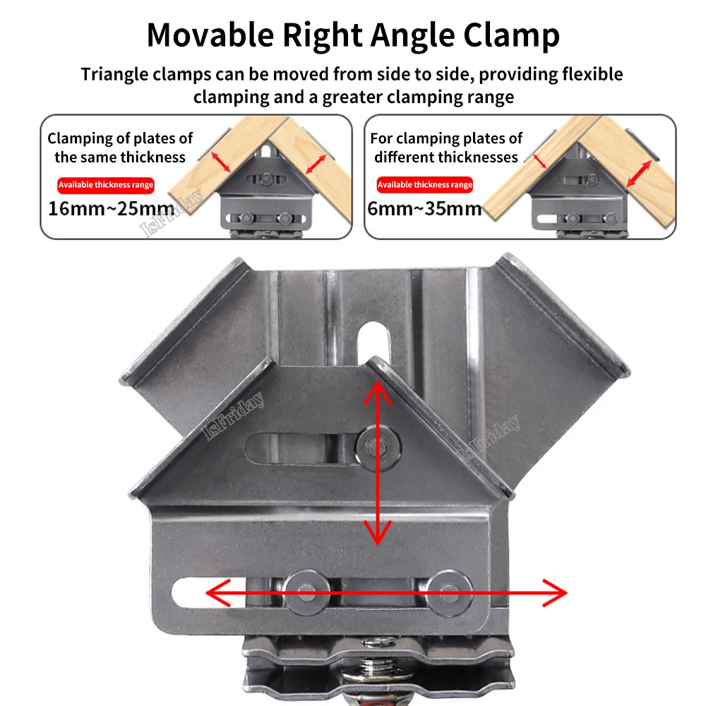 Stainless Steel Right Angle Clamp Carpenter Splicing Quick Clamp Locator 90 Degree Fixed Clamp Frame Carpenter Clamping Tool