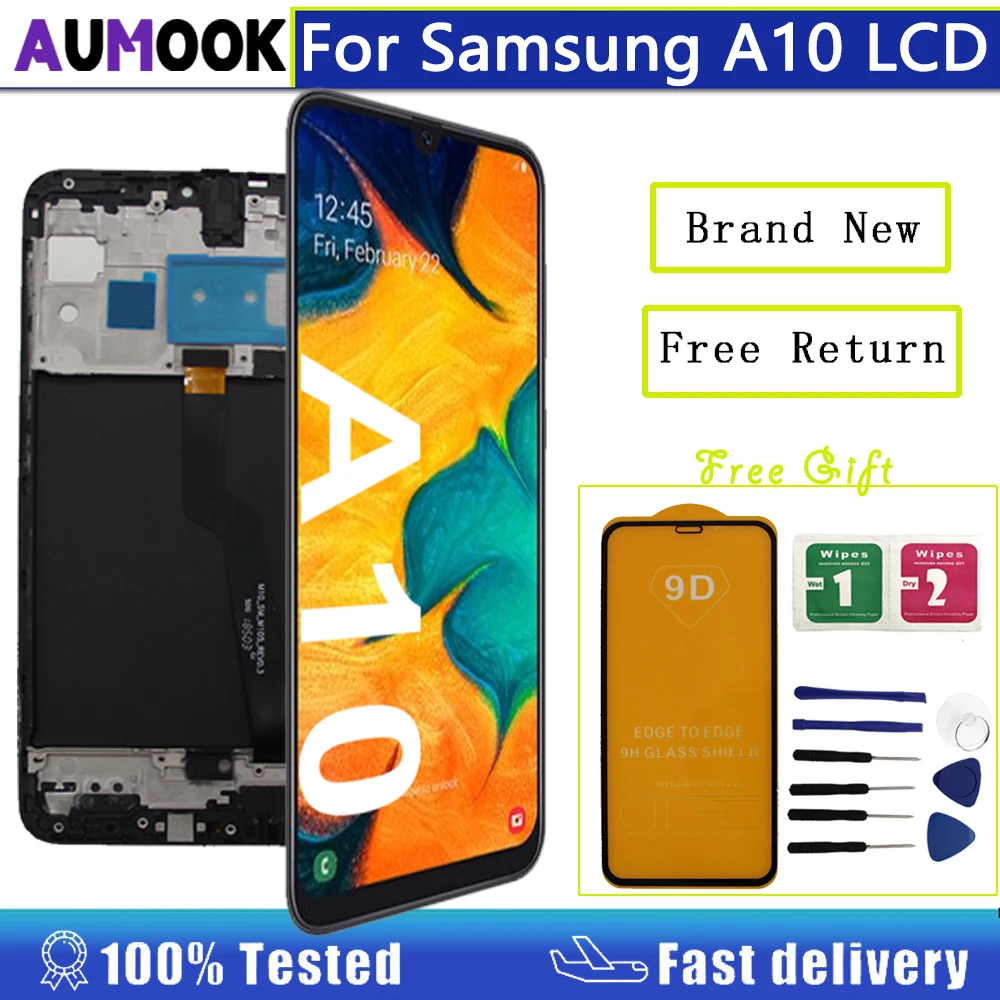 Original LCD For Samsung Galaxy A10 A105 LCD Display Touch Screen with Frame Digitizer Assembly Replacement For SM-A105 LCD