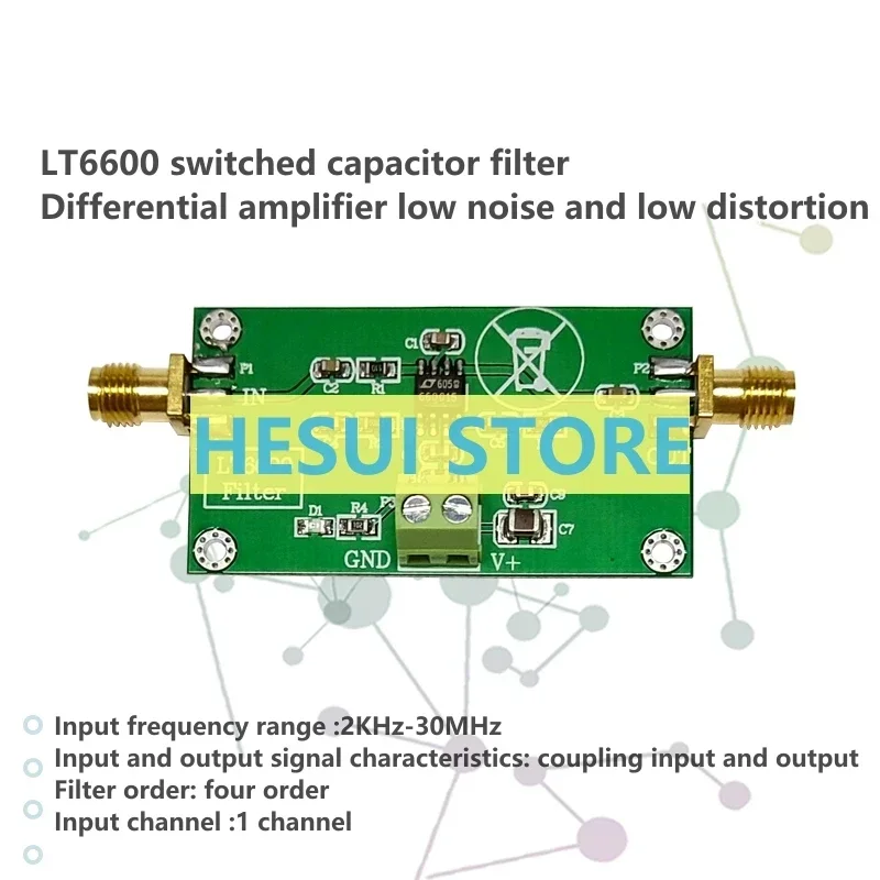 Low pass Filter module LT6600 Differential Amplifier Low noise low distortion DAC filter processing