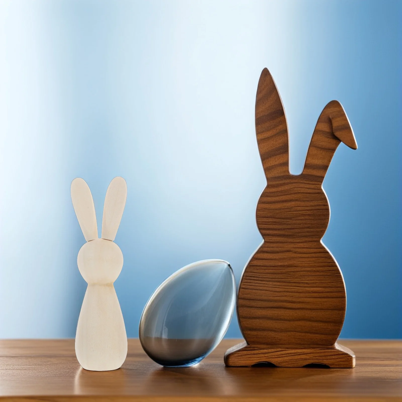 

20Pcs Natural Wood Rabbit Pegs DIY Unpainted Craft for Children Easter Decoration Painting Activity Enhances Art Skills At Home