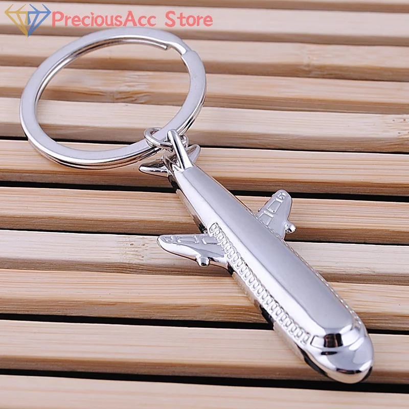 Metal Aircraft Keychain Pendant Creative For Men Women Aviation Enthusiast Personalized Key Ring Backpack Decoration Gift