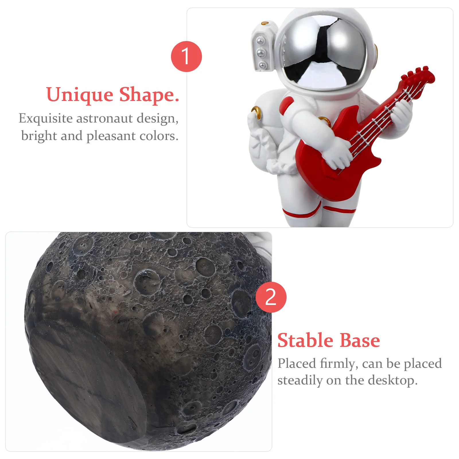 

1Pcs Resin Astronaut Spaceman Decorative Desktop Ornament Grey Compact Stylish Tabletop Decoration Indoor Outdoor Use