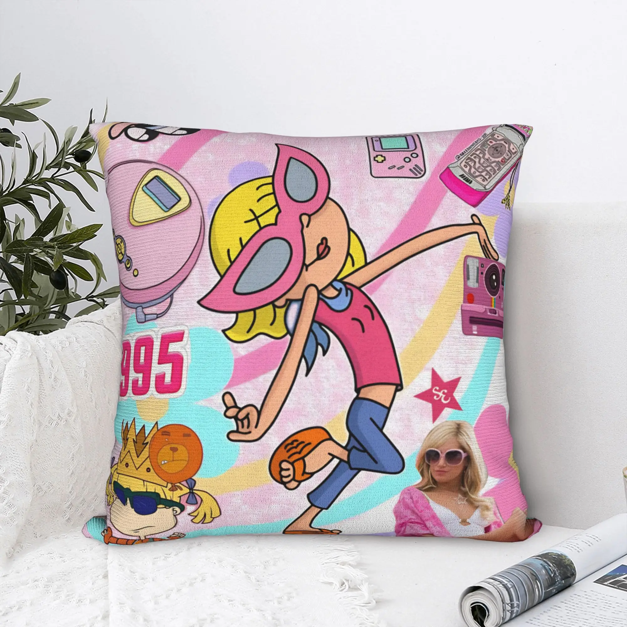 Lizzies Cartoon McGuires Square Pillow Cases  Cushion Cover Novelty Polyester Decorative Pillowcase for Sofa 45x45cm