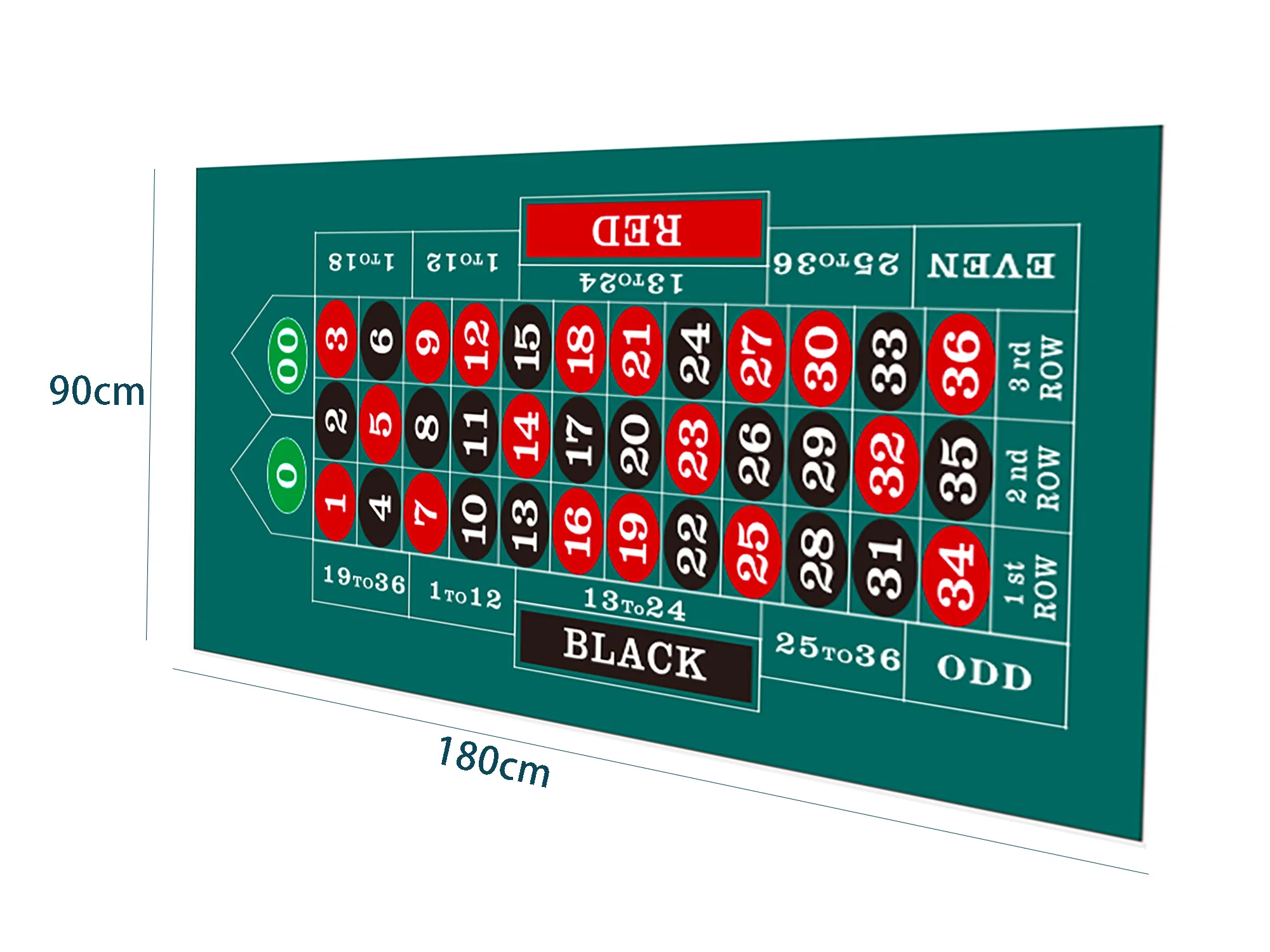 180×90cm Non‑woven Fabric Texas Poker Table Mat Foldable Lightweight Poker Layout Cloth for Home Party Casino Tournament Gaming