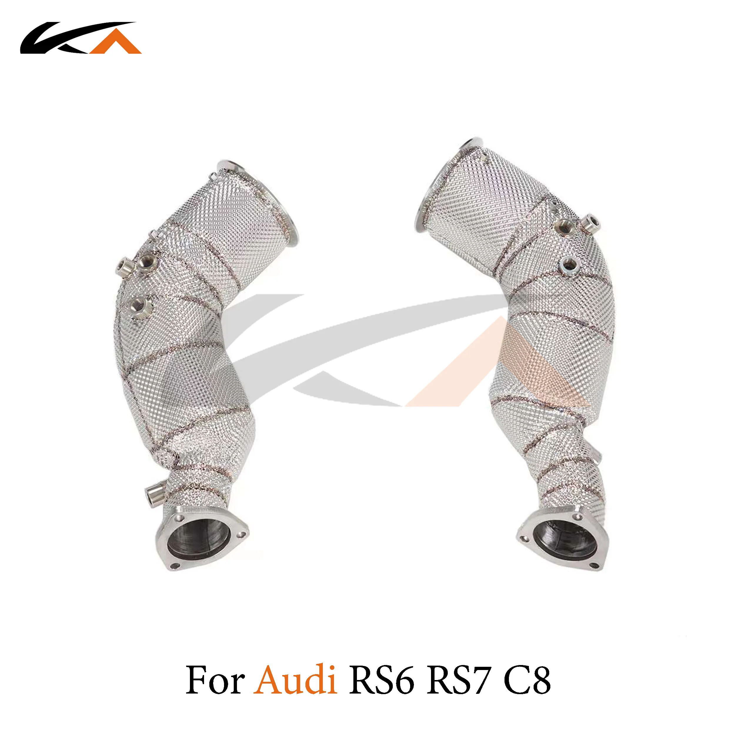 

KA Tuning exhaust system parts header stainless downpipe for Audi RS6 RS7 C8 4.0T axle pipe performance catalysis heat shield