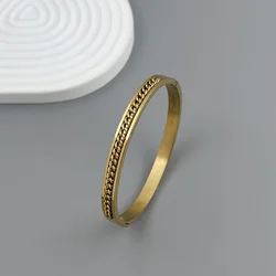 Punk style chain stainless steel gold-plated women's bracelet, high quality waterproof metal bracelet, party jewelry