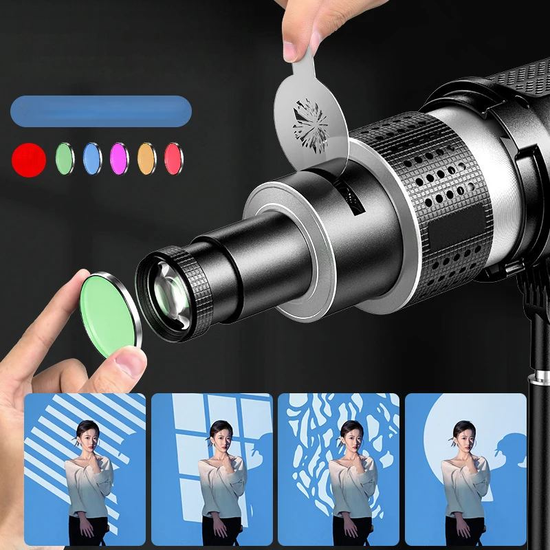 MM866 Photography Spotlight Suitable For Aputure Godox Jinbei Bowens Mount LED Plug-in Condenser Optical Focusing Projection