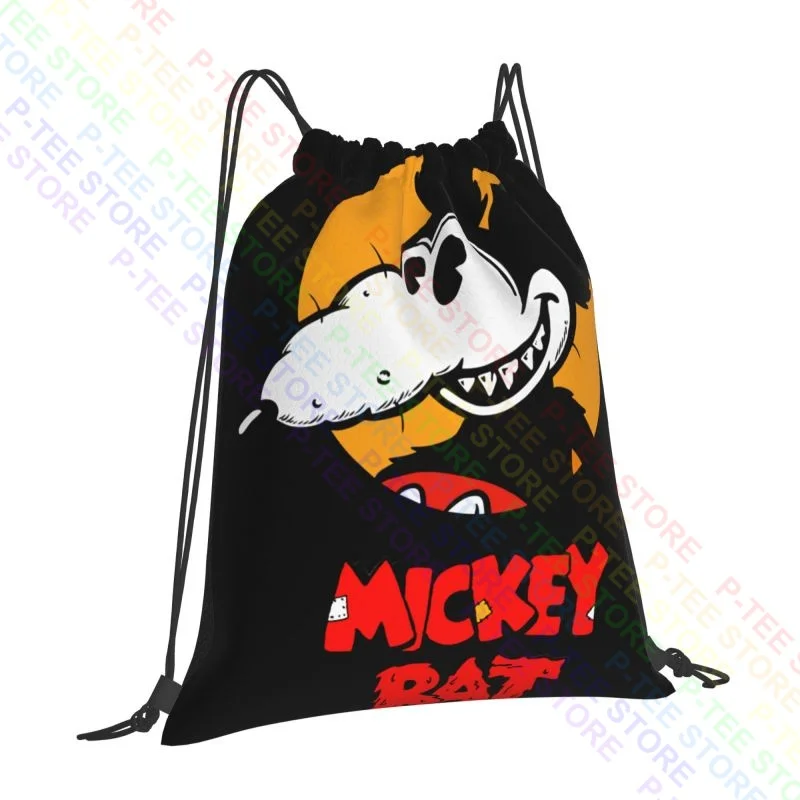 Mickey Rat Mouse Hunt Top Mouse Punk Ratatouille Drawstring Bags Gym Bag Print Art Print Gymnast Bag School Sport Bag