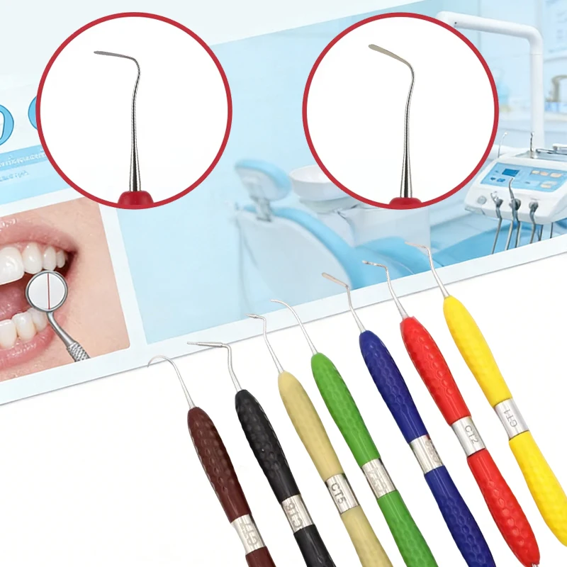 

Набор из 3 зуботехнических шпателей для реставрации, эстетический реставрационный нож, инструмент для композитного пломбирования с силиконовой ручкой, для стоматологов