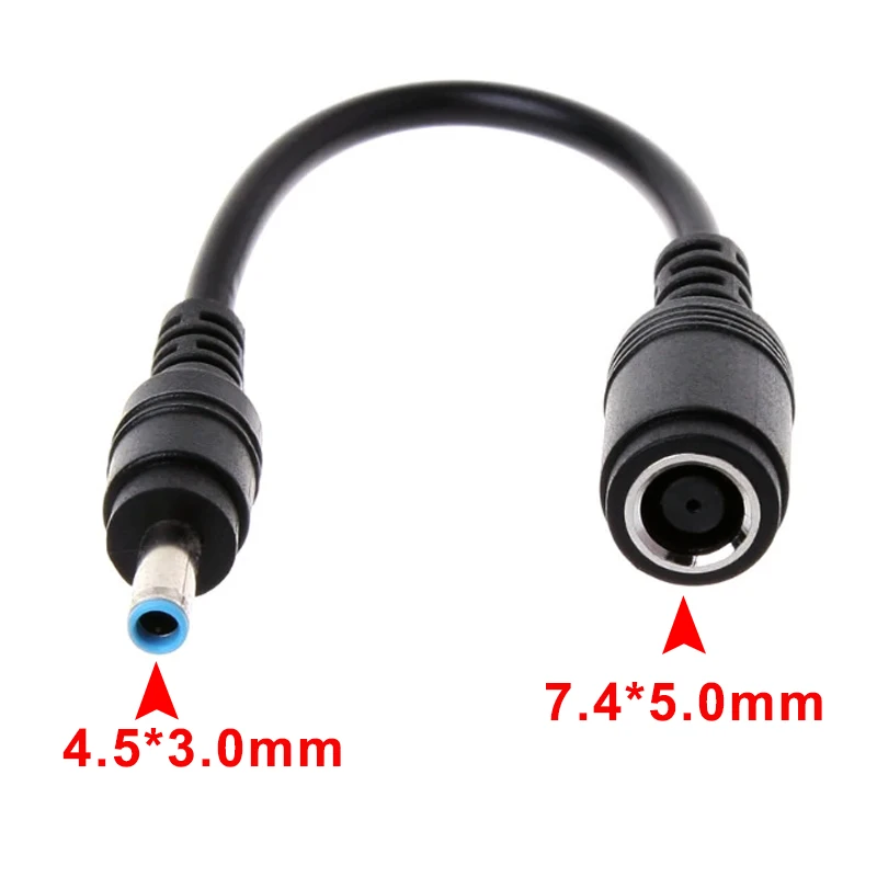 7,4 * 5,0 żeńskie do 4,5 * 3,0 mm męskie, 7,4 do 4,5 odpowiednie dla zasilacza HP Dell Linia konwersji Adaptery kabli komputerowych