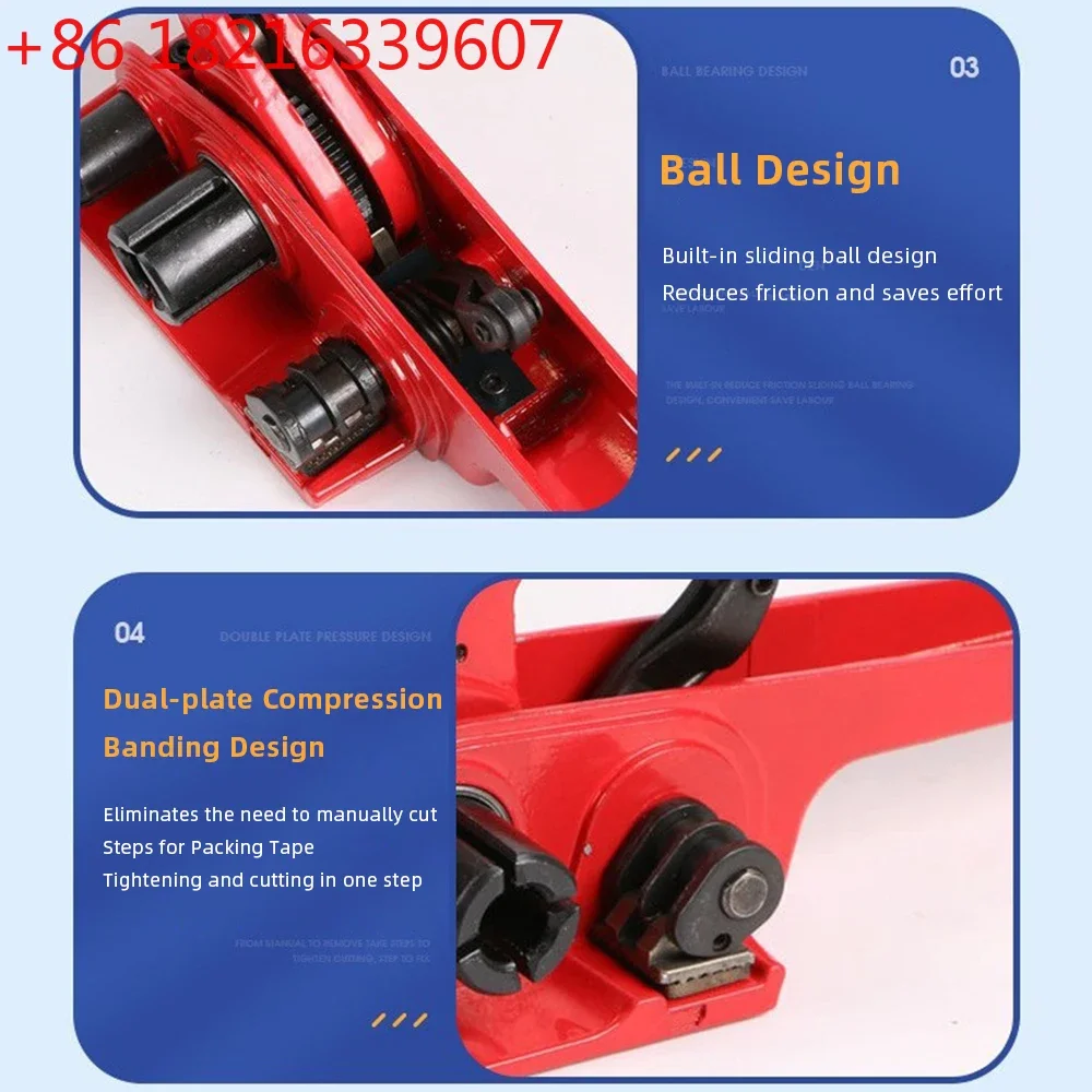 TAO Manual Baler Tighten All-in-One PET Plastic Strap Tightener Manual Tensioner Bale Packer PP Strap Stretcher