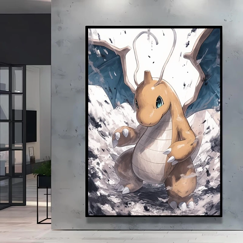 Pokemon Aquarell-Dekorationsgemälde Pikachu Gengar Einzigartige Kunst für Schlafzimmer Wohnzimmer Geheimnisvolle Dekoration für Anime-Liebhaber – Detail 11