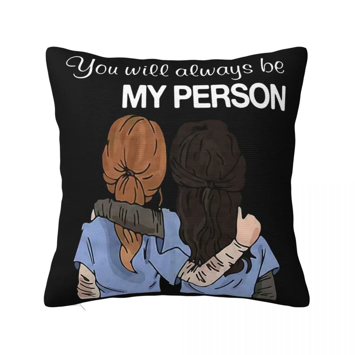 Gray S Anatomy You Will Always Be My Person Meredith Black Gray S 3Xl Novelty Pillow Case