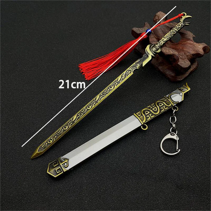 26CM Metal Letter Opener Sword Chinese Sword Open Letter Creative Paper Cutter Alloy Weapon Pendant Desk Decor
