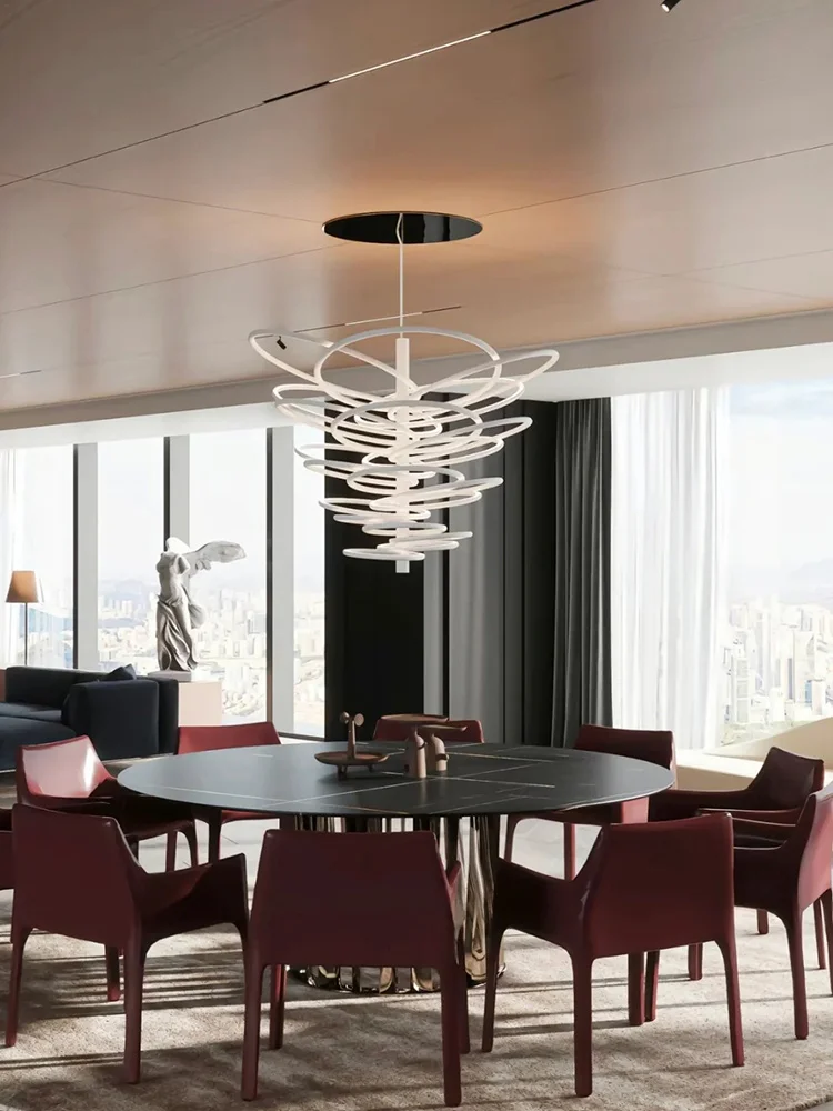 Northern Europe Modern Minimalist Aluminum Handmade Pendant Lights LED Dimmable Hanging Lamps Suspension For Living Room