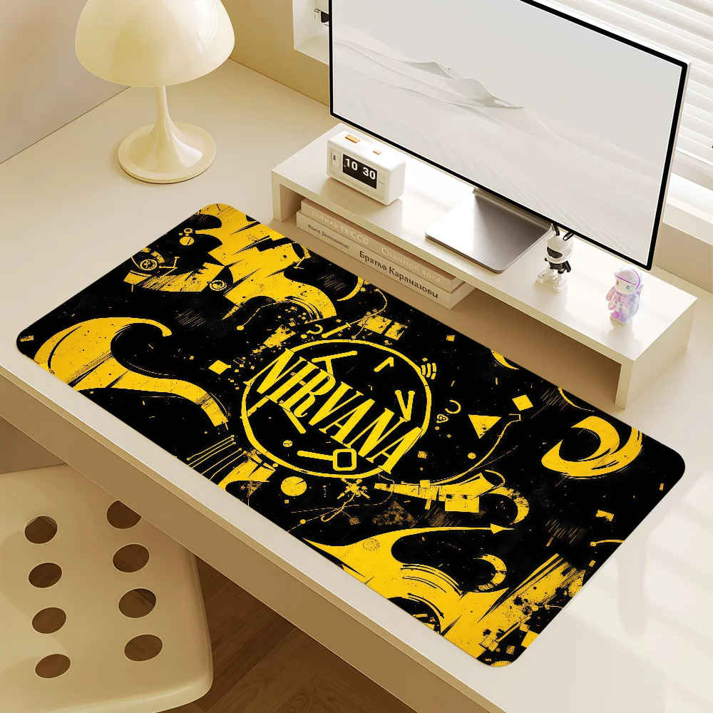 Mouse Pad Band MousePad Non-slip Lockedge N-Nirvana Singer Office Student Gaming Thickened Large Rock Writing Pad Cushion