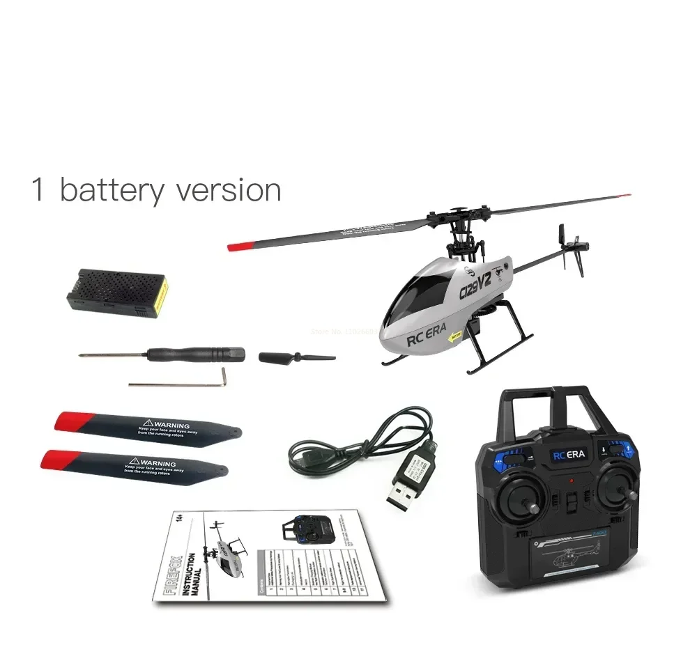 C129v2 RC Helicóptero com 4 Canais Controle Remoto, Carregando Brinquedo, Drone Modelo, UAV, Aeronaves ao ar livre, Presente de Natal