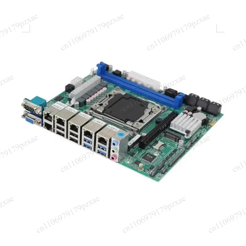 X99 ITX NAS Motherboard C612, 10 Bay, 6 LAN Ports, Support E5-2600 V3/V4, Soft Router Server