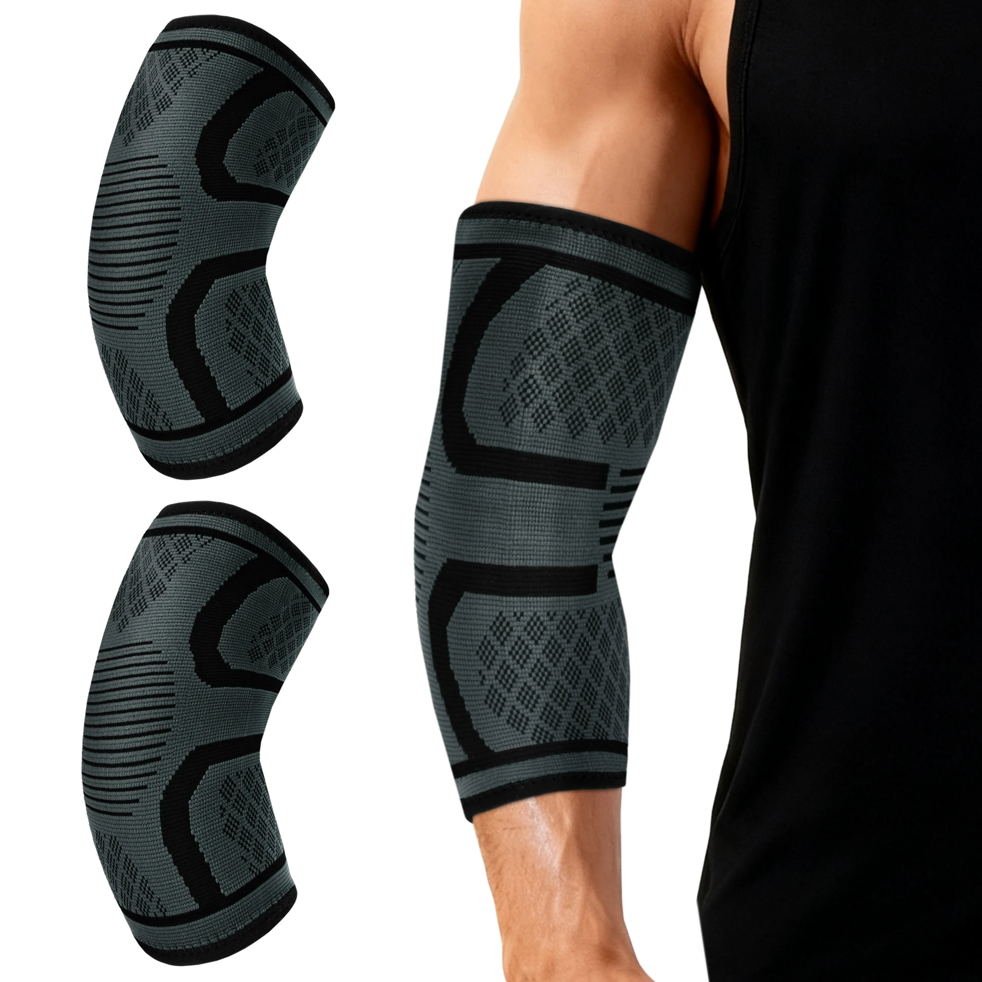 

Поддержка локтя, эластичная спортивная защитная накладка на локоть для спортзала, впитывающая пот, компрессионный рукав, поддерживающая бандаж, грелки для рук, спортивный баскетбол