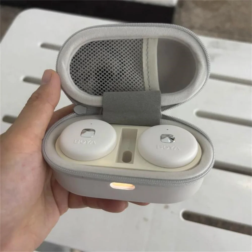 Intelligent Active Noise Reduction Button Wireless Lavalier Microphone Receiver And Recorder For Live Streaming