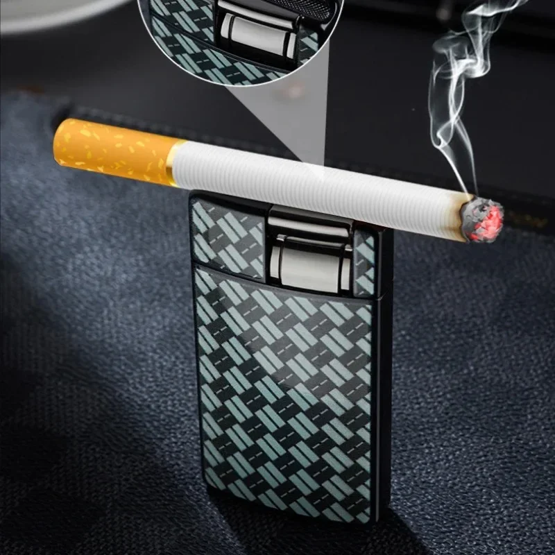 2025 New Creative Cigarette Butt Cigar Lighter Windproof Blue Flame Straight Metal Lighter Men\'s Gift Smoke Accesoires