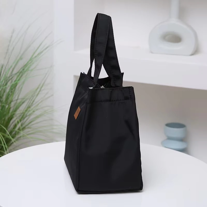 Large Capacity Lunch Bag Aluminum Foil Insulated Work Top Handle Simple Practical Reusable Food Storage Bag