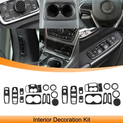 for Jeep Grand Cherokee 2014-2020 2021 2022 2023 Center Console Inner Suit Kit Decoration Stickers Trim Car Interior Accessories